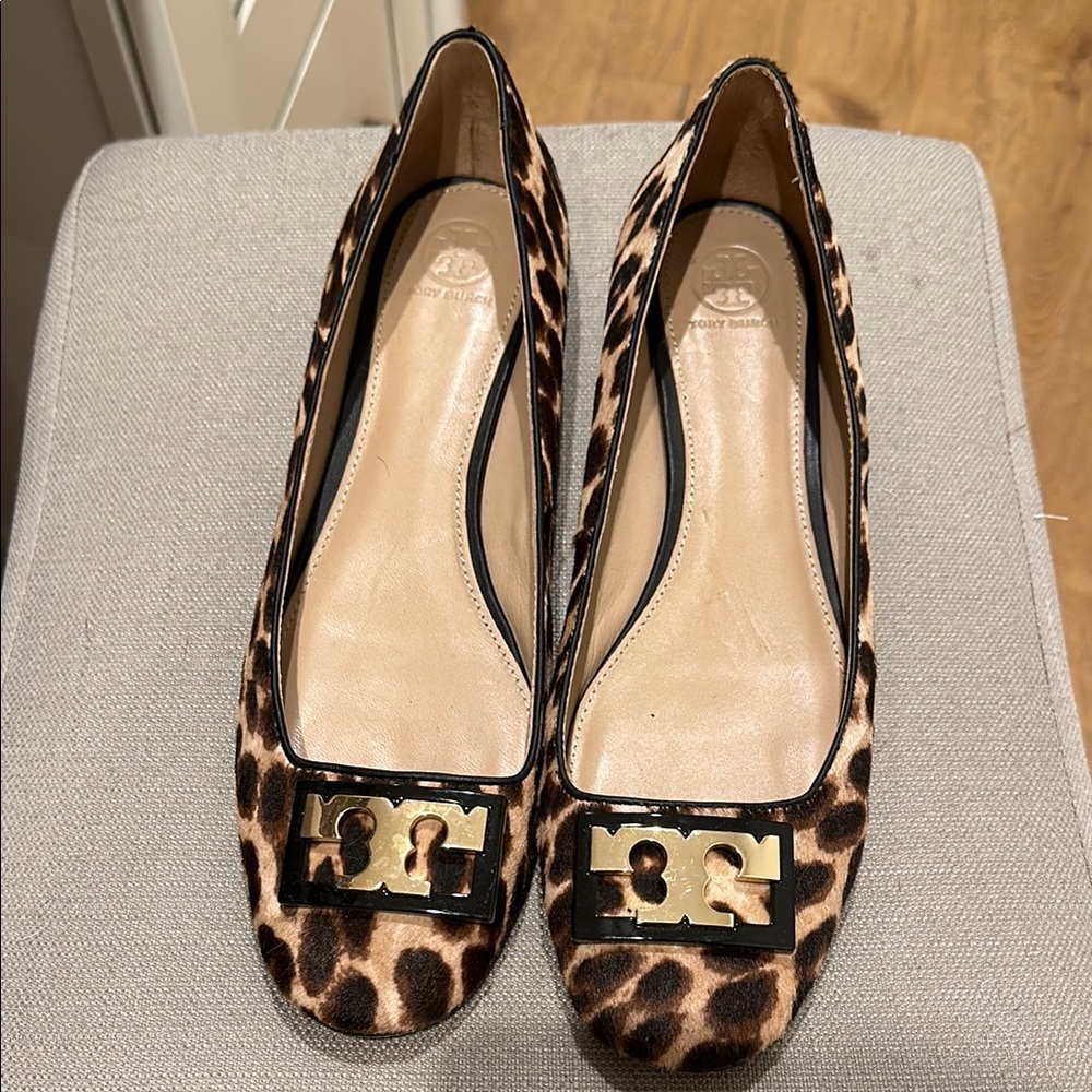 Tory Burch Leopard Print Block Heel